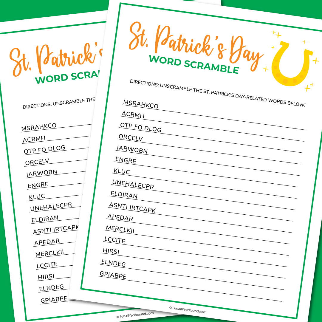 St Patrick s Day Word Scramble AllFreeKidsCrafts st-patrick-s-day-word-scramble-allfreekidscrafts