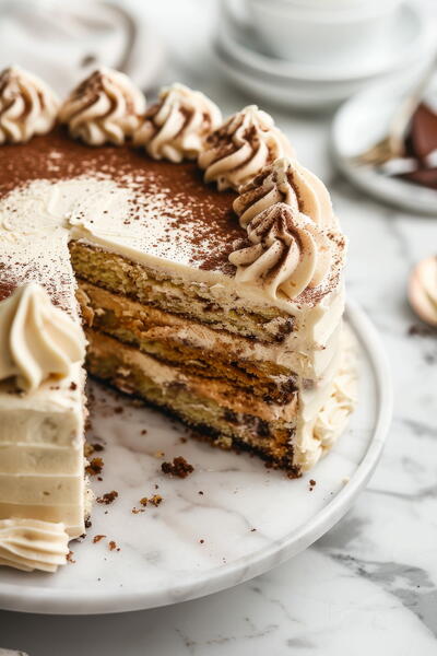 The Best Tiramisu Cake With Mascarpone Frosting