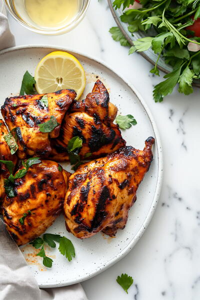 The Best Easy Grilled Moroccan Chicken Thighs