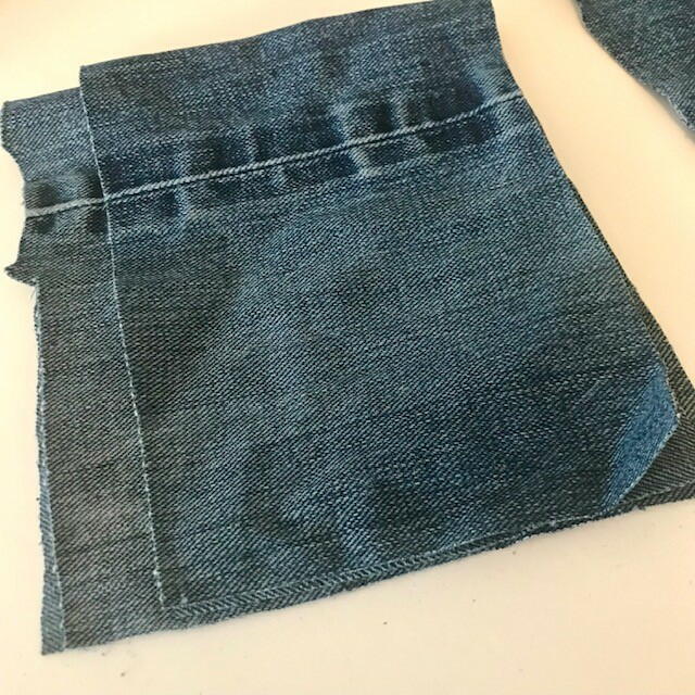 Upcycled Sewn Denim Mini Pouch | FaveCrafts.com