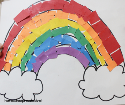 Construction Paper Rainbow Craft