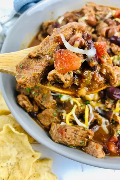Slow Cooker Stew Meat Chili