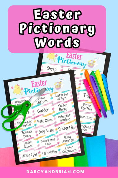 Easter Pictionary Printable Game