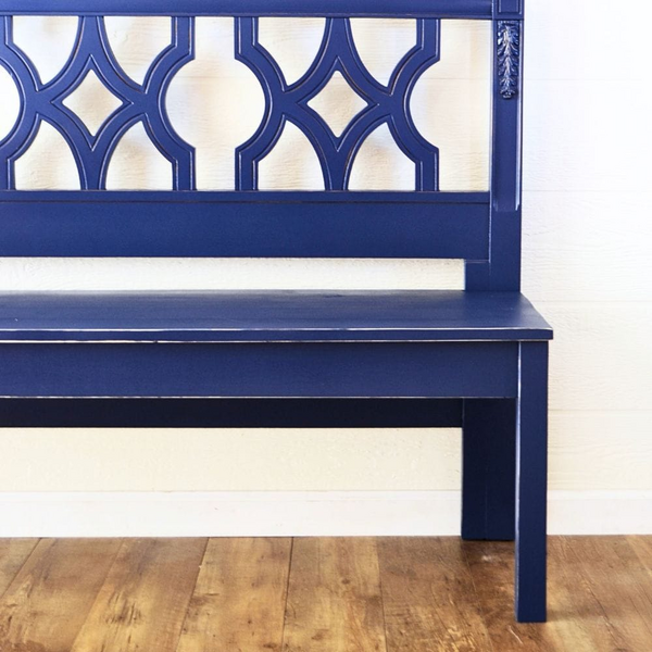 Blue Headboard Bench | DIYIdeaCenter.com