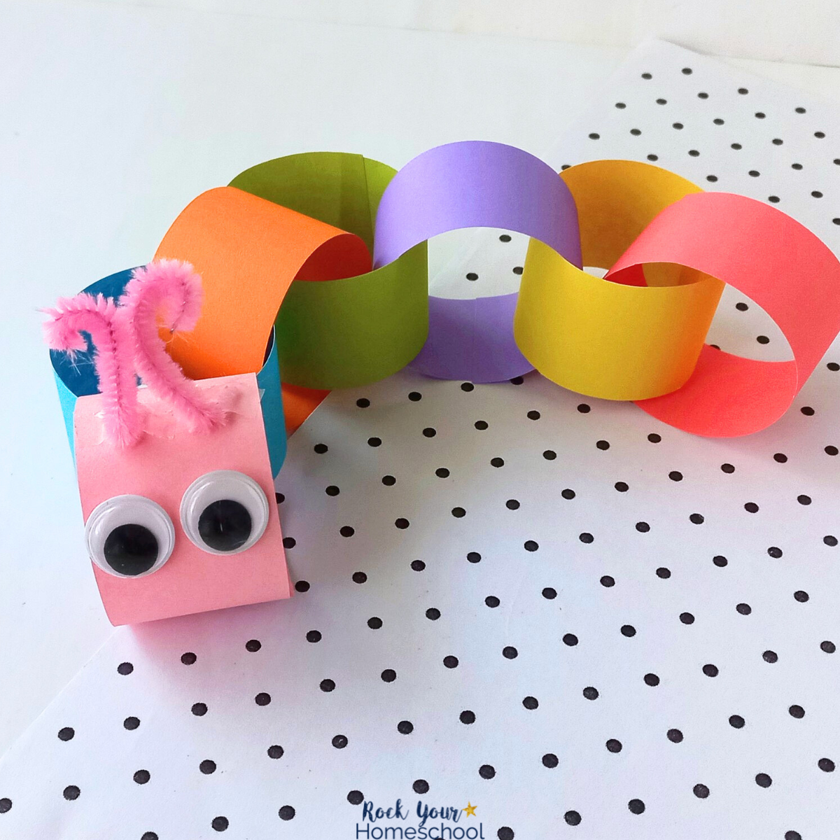 Spring Paper Chain Paper Chain Caterpillar Craft: Easy Activity For Frugal Fun ...