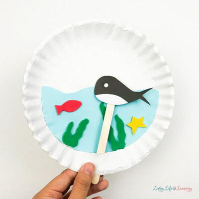 Whale Paper Plate Craft