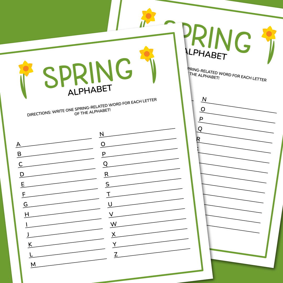 Spring Alphabet Game | AllFreeKidsCrafts.com