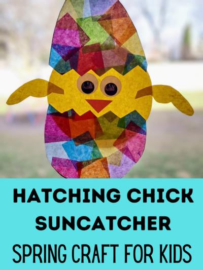 Hatching Chick Tissue Paper Suncatcher Craft