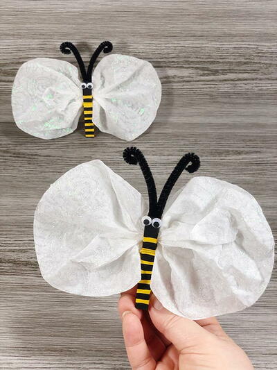Coffee Filter Bumble Bee Craft
