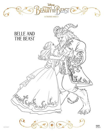 Free Printable Beauty And The Beast Coloring Pages