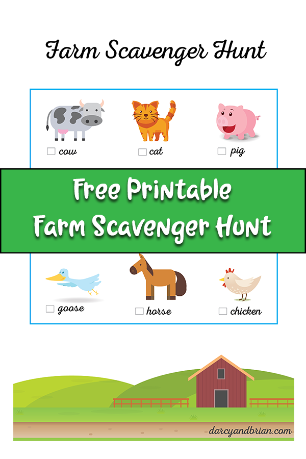 Free Printable Farm Scavenger Hunt For Kids | AllFreeHolidayCrafts.com