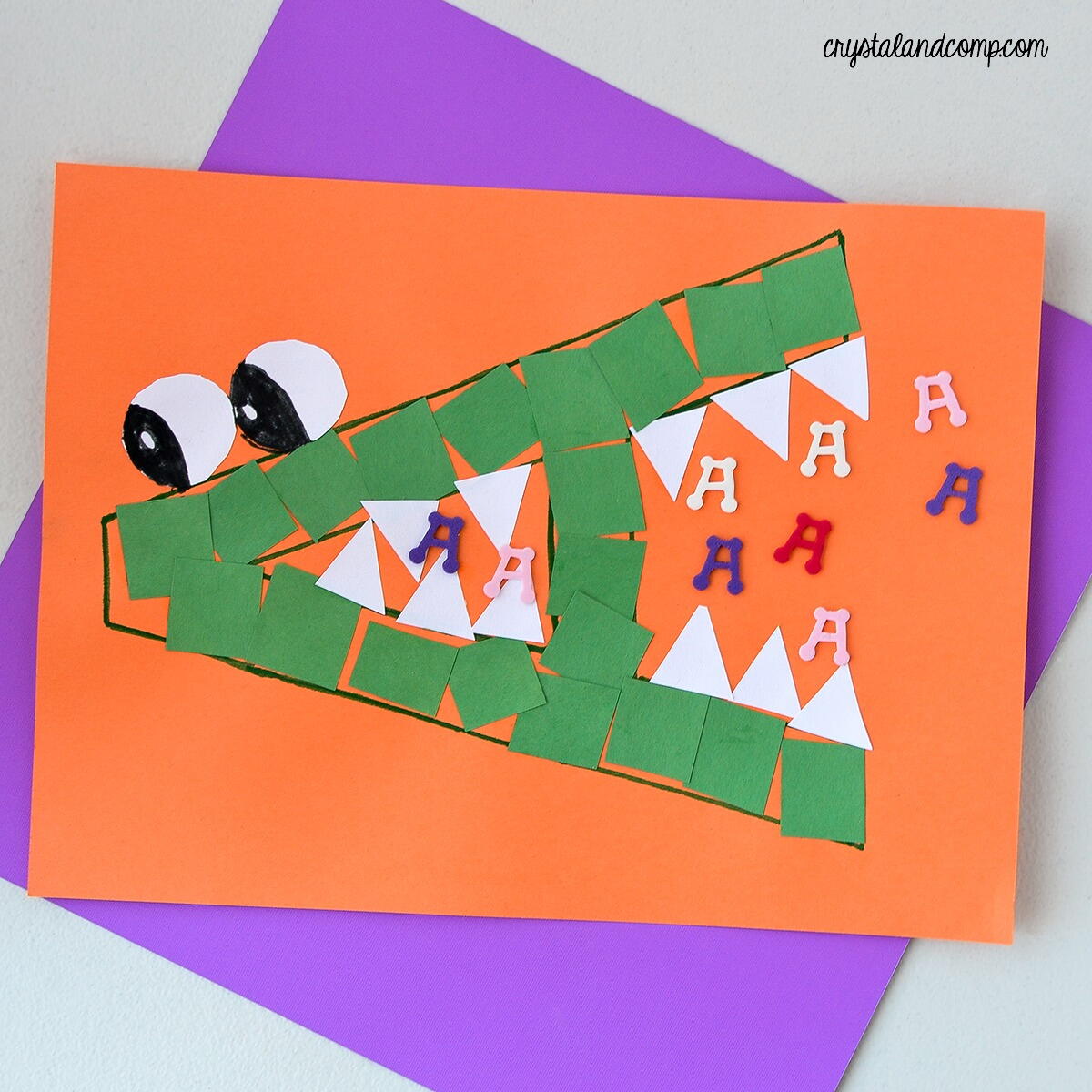 a-is-for-alligator-preschool-craft-with-printable-allfreepapercrafts-com for A Is For Alligator Craft Free Printable A Is For Alligator Preschool Craft With Printable | AllFreePaperCrafts.com for A Is For Alligator Craft Free Printable