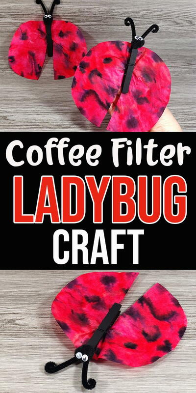 Coffee Filter Ladybug Craft