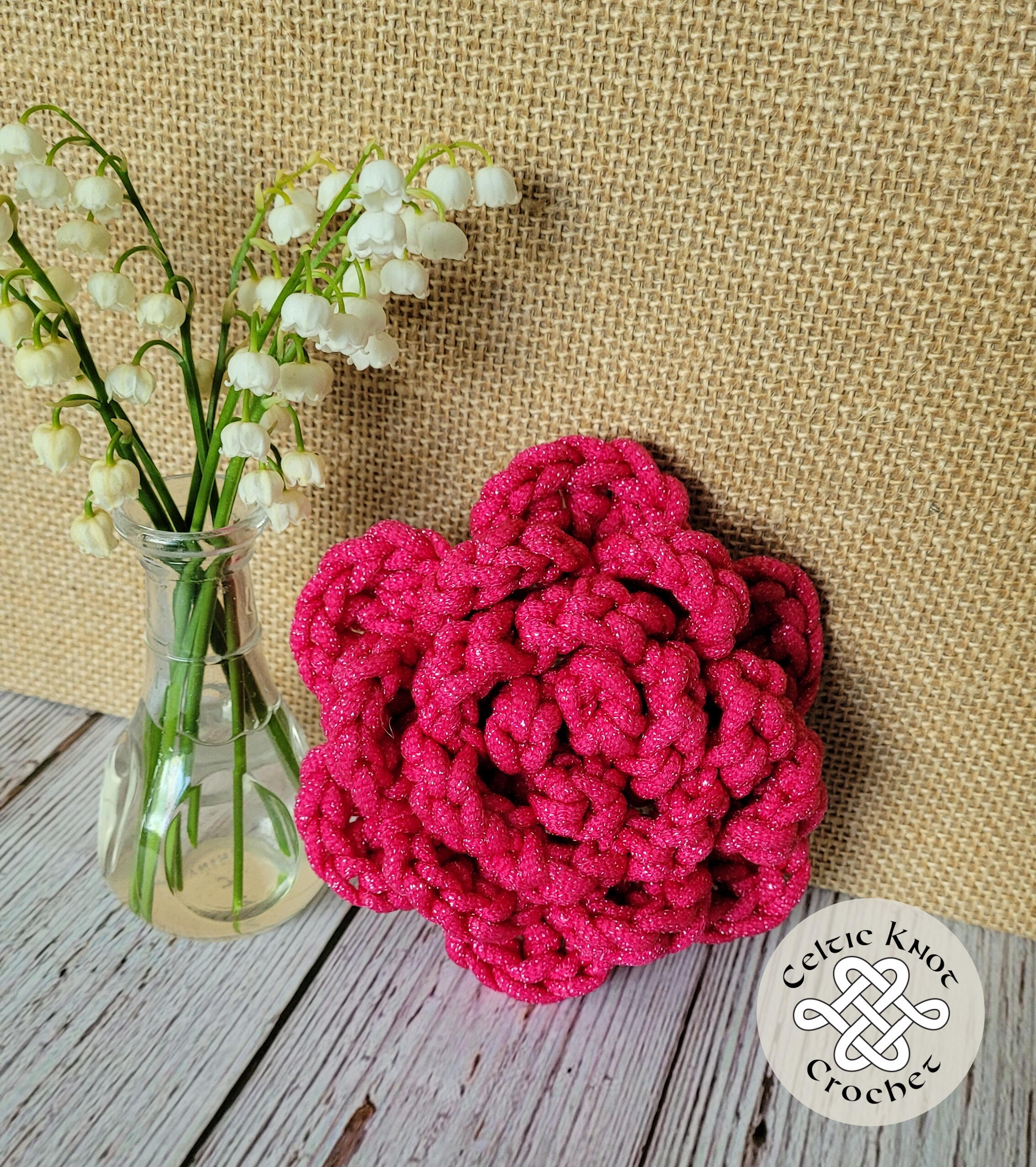 Crochet Flower Scrubbie | AllFreeCrochet.com
