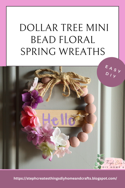 Dollar Tree Mini Bead Floral Spring Wreaths
