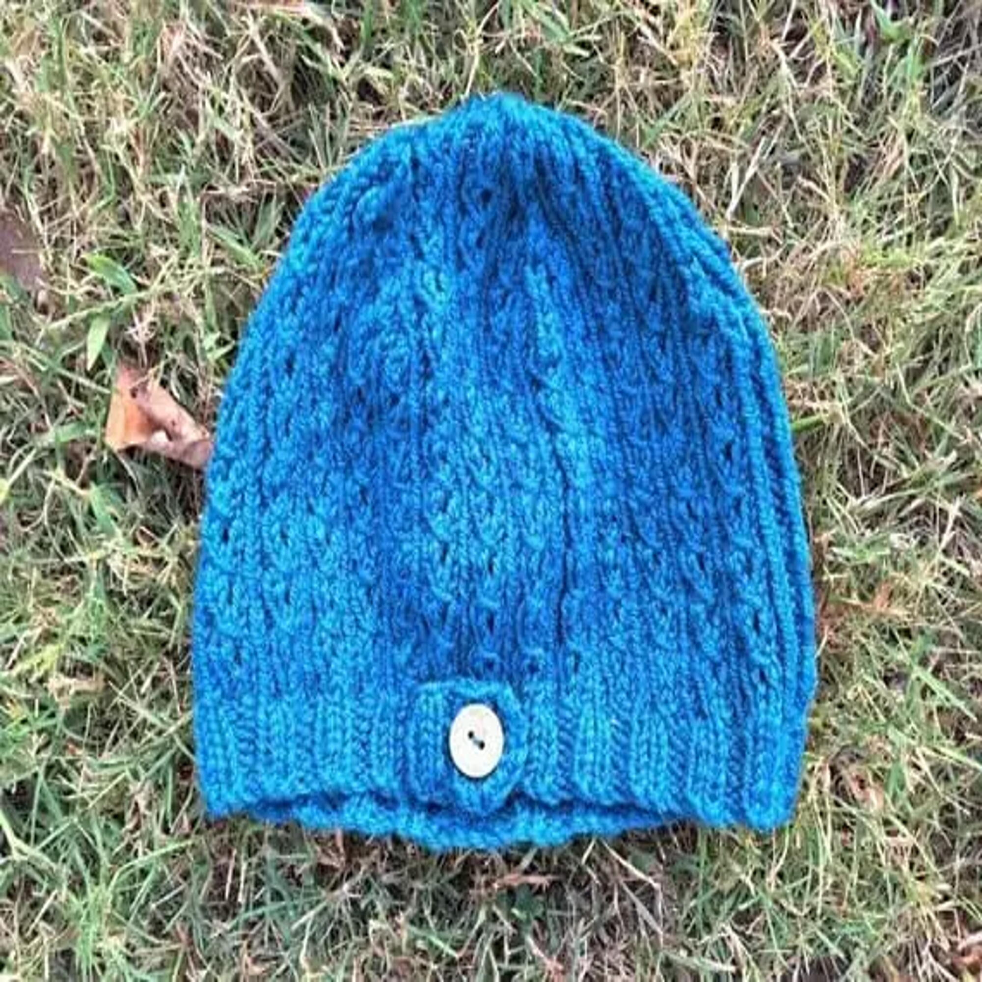 Eyelet Rib Knit Hat | AllFreeKnitting.com