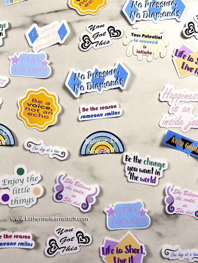 Inspirational Quote Stickers With Cricut
