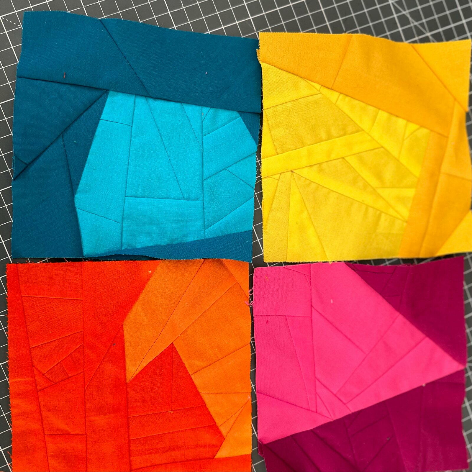 Solid Fabric Crumb Quilt Blocks | FaveQuilts.com