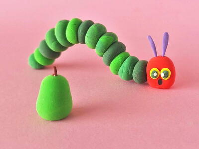 Clay Very Hungry Caterpillar Craft Project