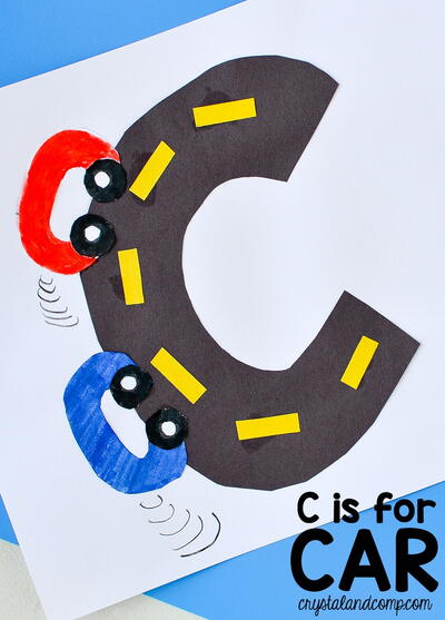 C Is For Car: Letter Of The Week Preschool Craft
