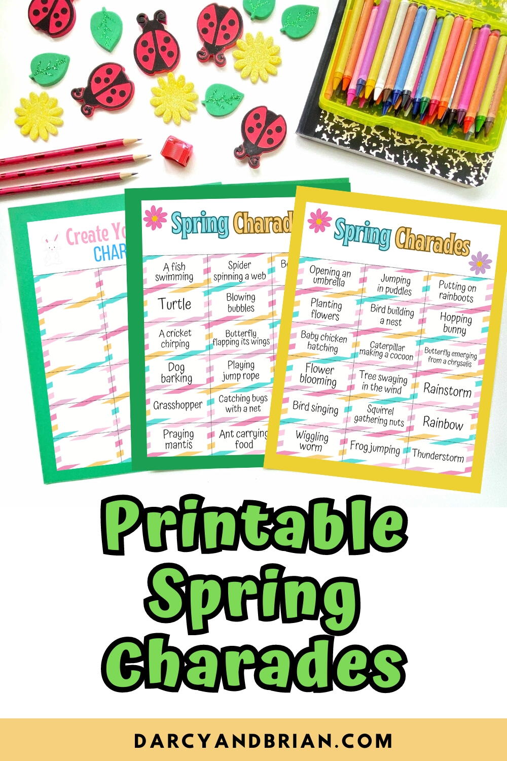 Spring charades allfreekidscrafts