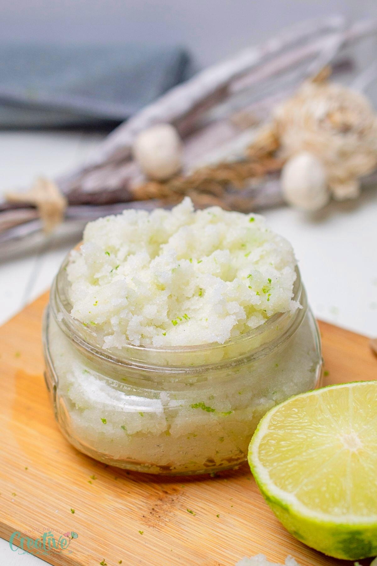 Vanilla Coconut Lime Body Scrub | DIYIdeaCenter.com