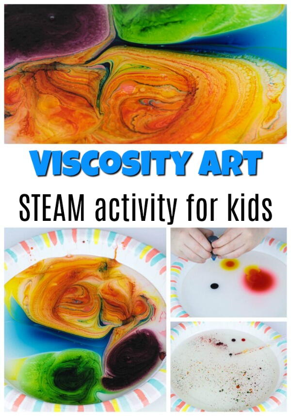 Viscosity Art Steam Project For Kids | AllFreeKidsCrafts.com