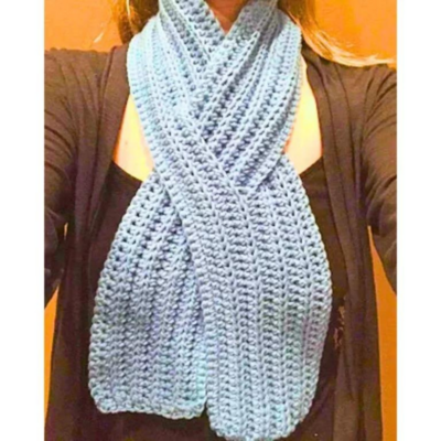 Triangle Keyhole Scarf Pattern Crochet Keyhole Scarf | FaveCrafts.com