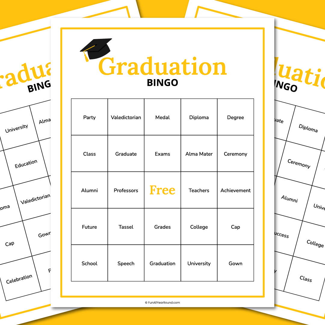 Graduation Bingo | AllFreeKidsCrafts.com graduation-bingo-allfreekidscrafts-com