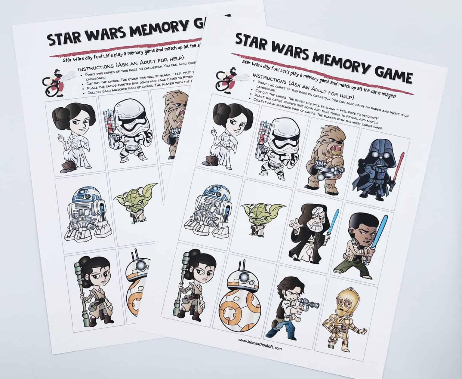 Star Wars Memory Game | AllFreePaperCrafts.com