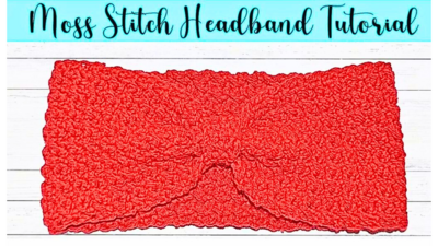 Crochet Moss Stitch Headband