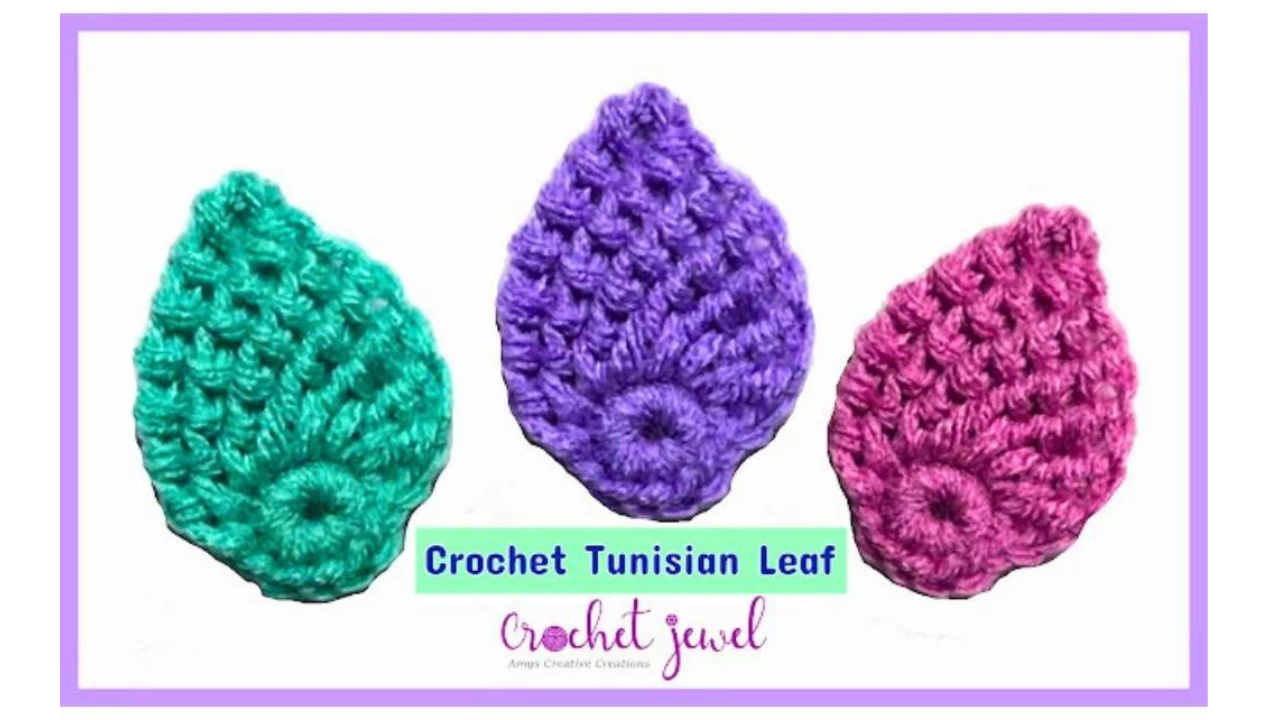 Tunisian Crochet Leaf 