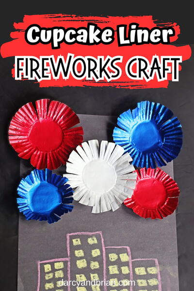 Cupcake Liner Fireworks Craft