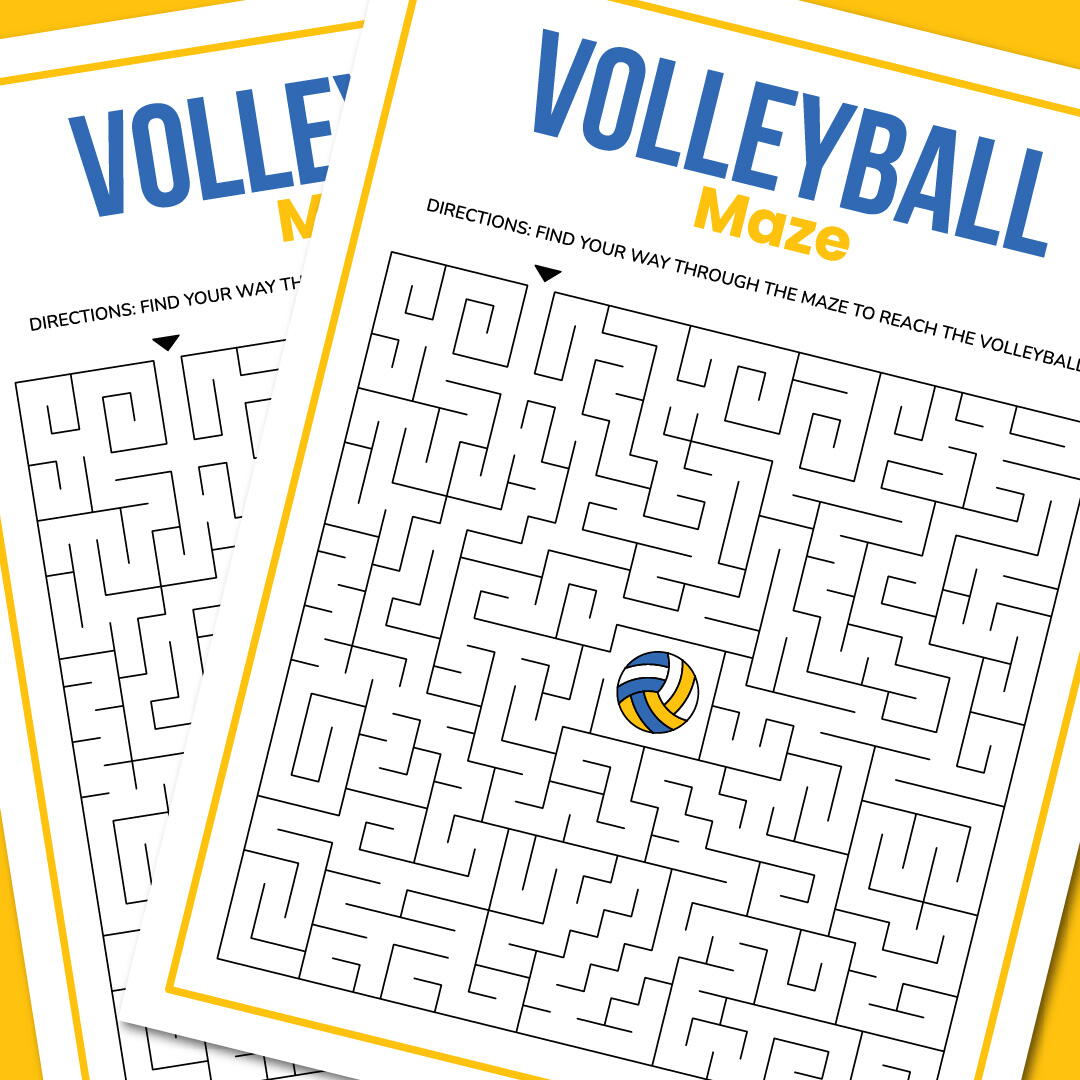 Volleyball Maze | AllFreePaperCrafts.com