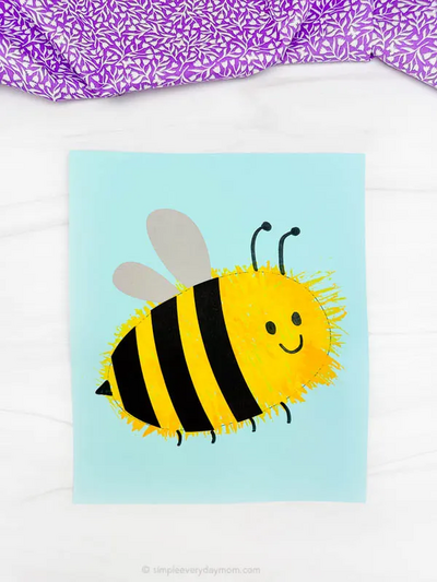 Fork Painted Bee Craft