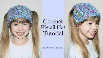Crochet Pigtail Hat