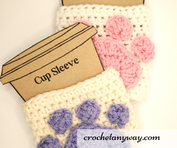 Paw Print Coffee Cup Cozy