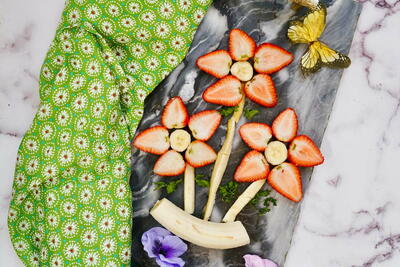 Fun And Festive Flower Fruit Plate