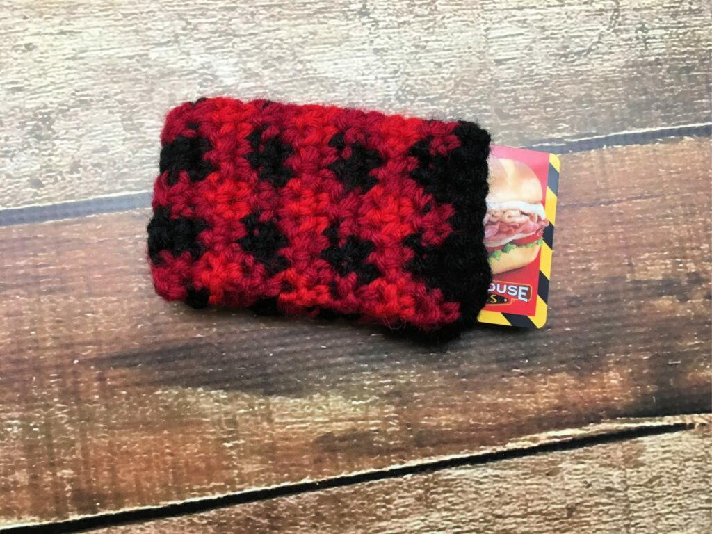 Buffalo Plaid Gift Card Holder | AllFreeCrochet.com