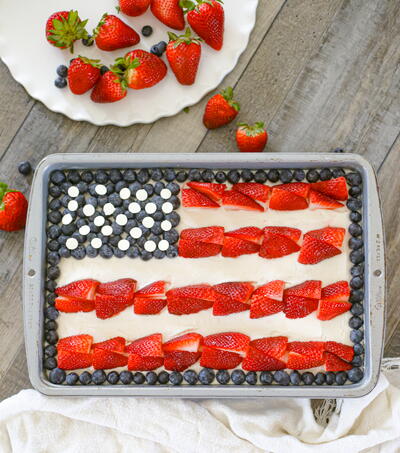 Easy Vegan American Flag Cake