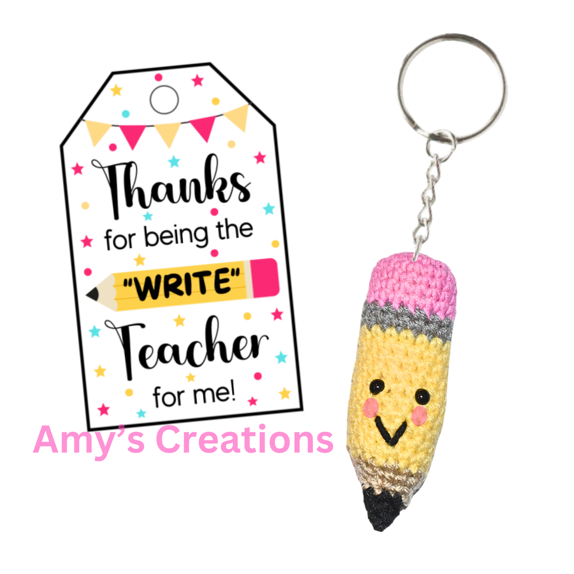 Crochet Pencil Keychain