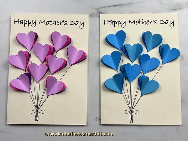 Mother's Day Heart Balloon Card