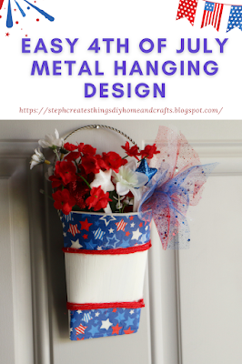 Easy 4th Of July Metal Hanging Design