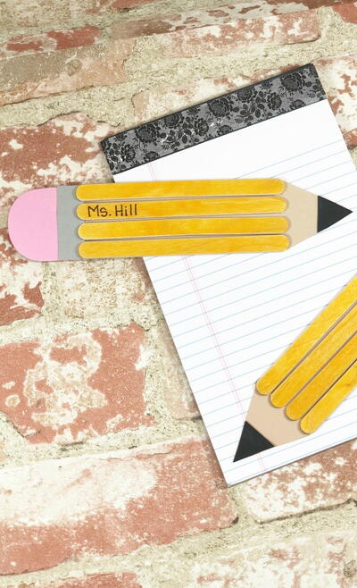 Back To School Craft Stick Pencil Craft For Kids