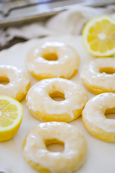 Lemon Glazed Lemon Donuts