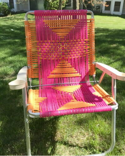 Upcycled Macrame Lawn Chair