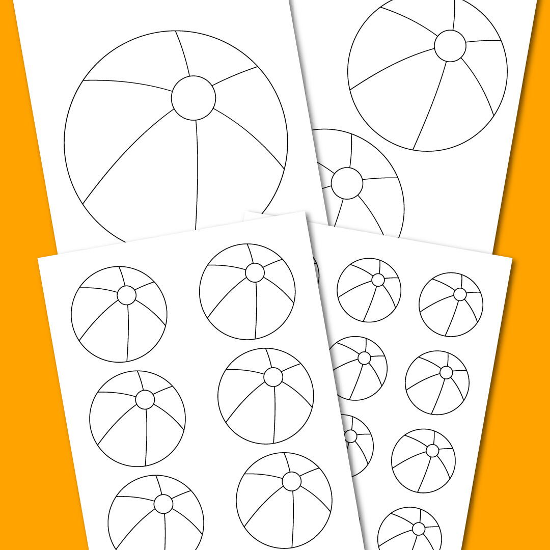 Beach Ball Template AllFreePaperCrafts Com