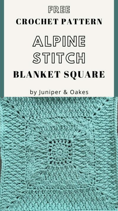 Cozy Alpine Stitch Blanket Square