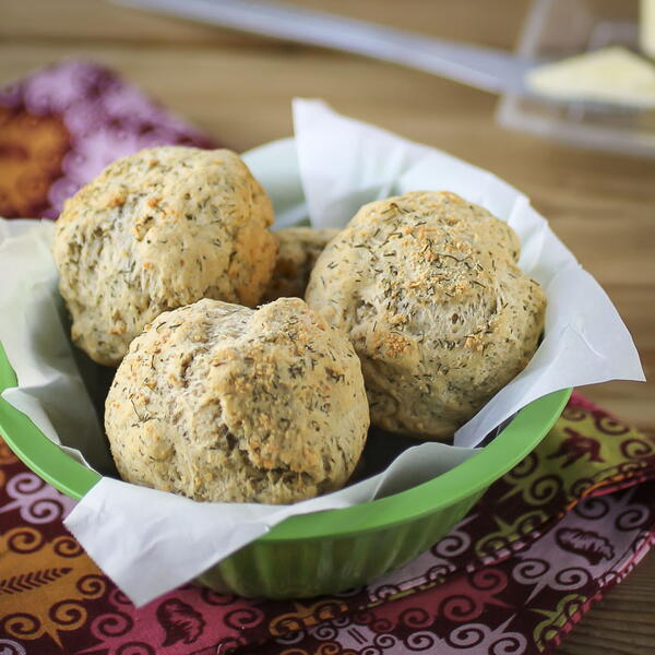 Homemade Parmesan Dill Air Fryer Biscuits