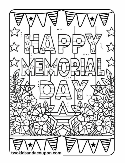 Memorial Day Coloring Pages | DIYIdeaCenter.com